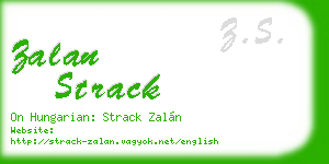 zalan strack business card